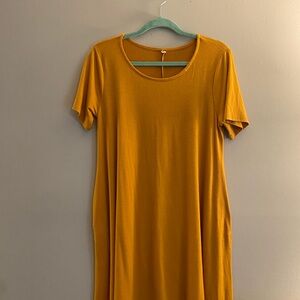 Mustard Yellow Short Sleeve Dress